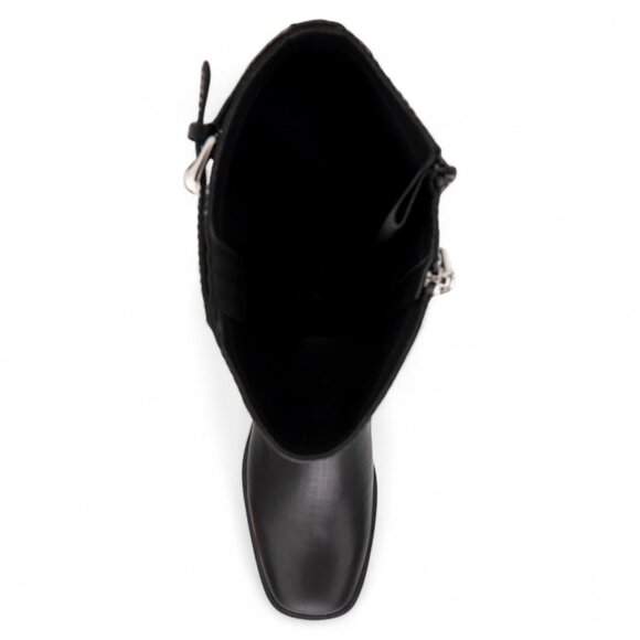 Aerosoles Women's Della Double Zip Tall Boots - Black - Picture 3 of 4